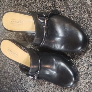 Coach Shasha studded mule size 5.5 black EUC
